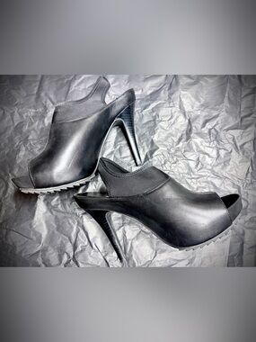 Nine West Neoprene & Leather Platform Heels